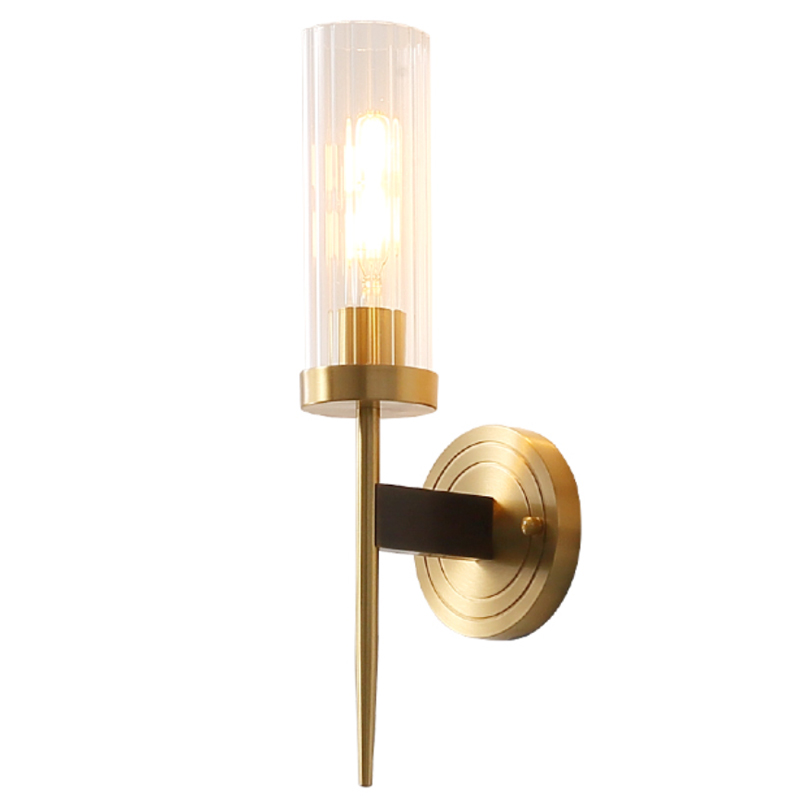 Бра European Modern Living Room Wall Lamp ALOUETTE SCONCE Латунь Прозрачное Стекло в Краснодаре | Loft Concept 