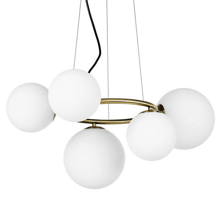 Люстра Bubbles on Ring Chandelier Белый Латунь в Краснодаре | Loft Concept 