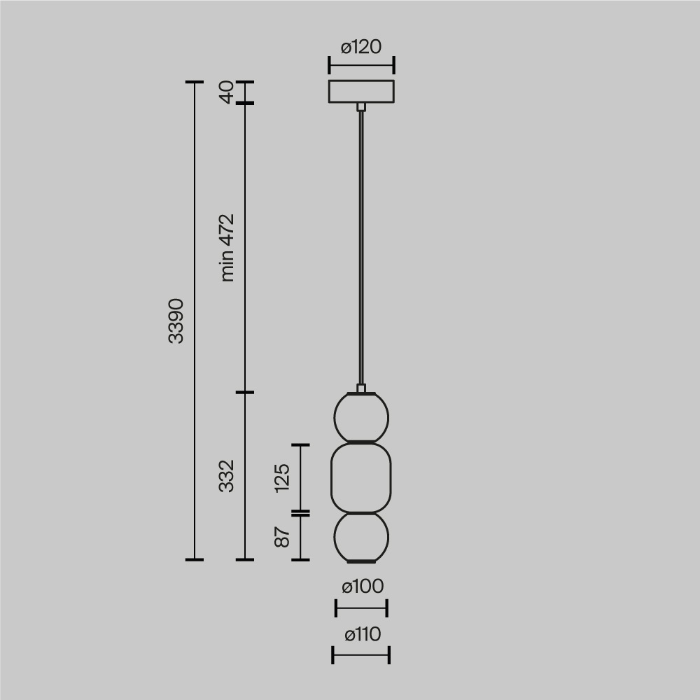 Подвесной светильник Trio outline в Краснодаре