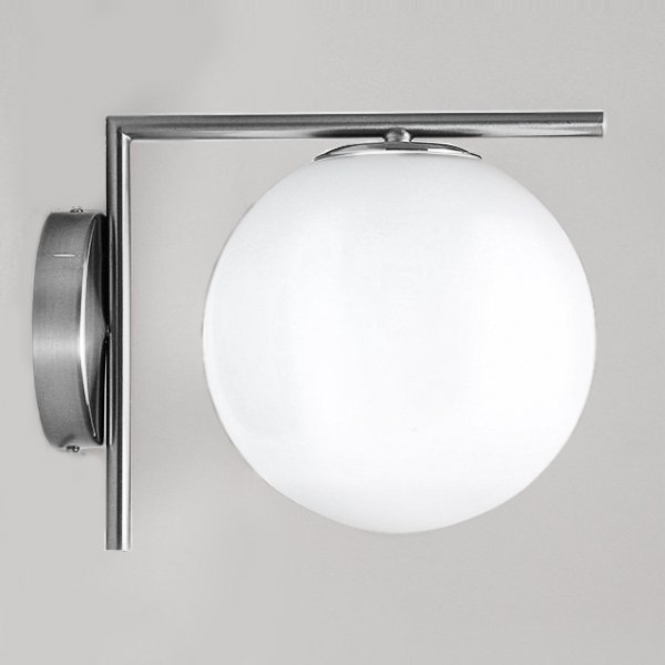 Бра IC Lighting Flos white ball IC C/W Chrome Белый Хром в Краснодаре | Loft Concept 