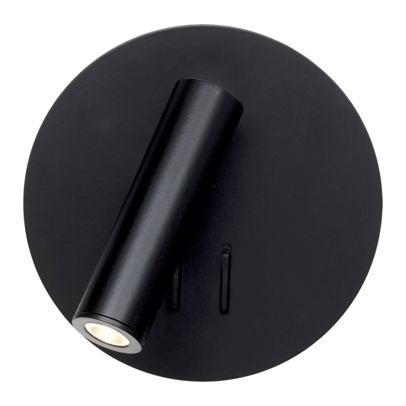 Настенный спот Black Circle Spot Wall Lamp Черный в Краснодаре | Loft Concept 