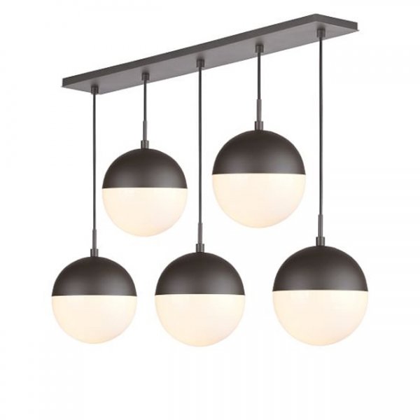 Подвесной светильник Copper Light Black Pendant 5 Черный Белый в Краснодаре | Loft Concept 