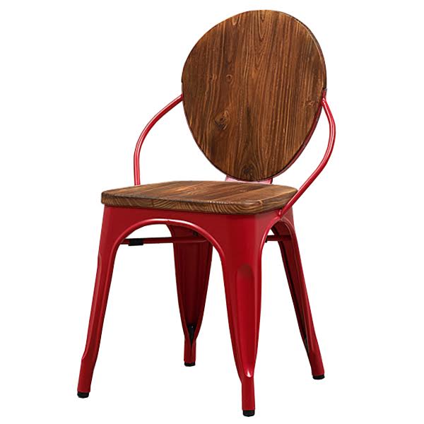 Стул Tolix chair Wooden Red Дуб темный Красный (Red) в Краснодаре | Loft Concept 