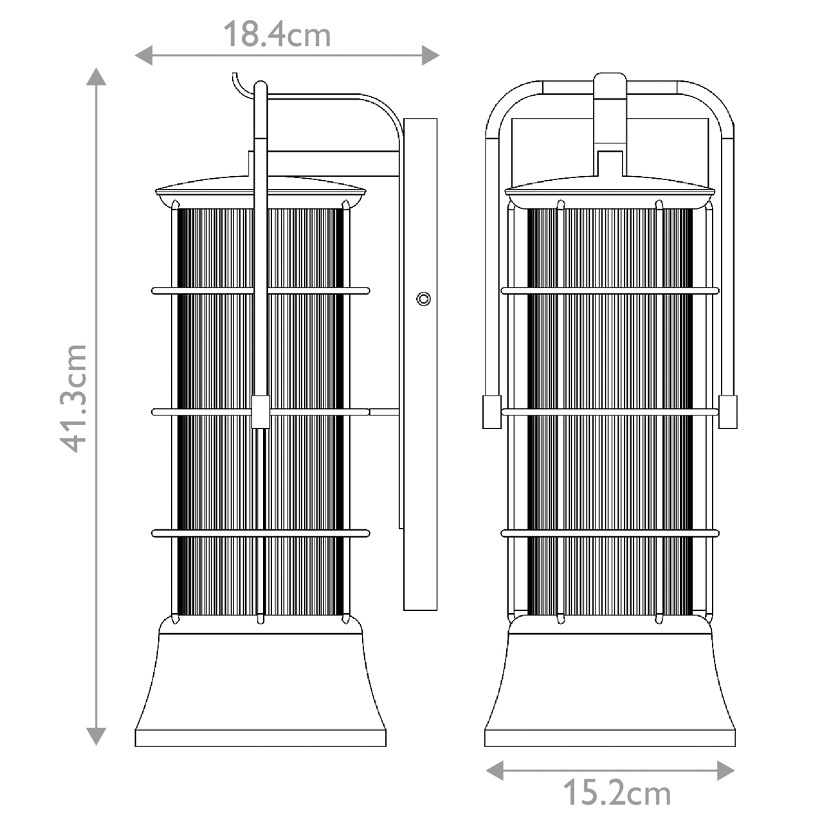 Настенный фонарь цилиндрической формы с рифленым стеклом в золотом каркасе на черном прямоугольном основании Eurofase в Краснодаре