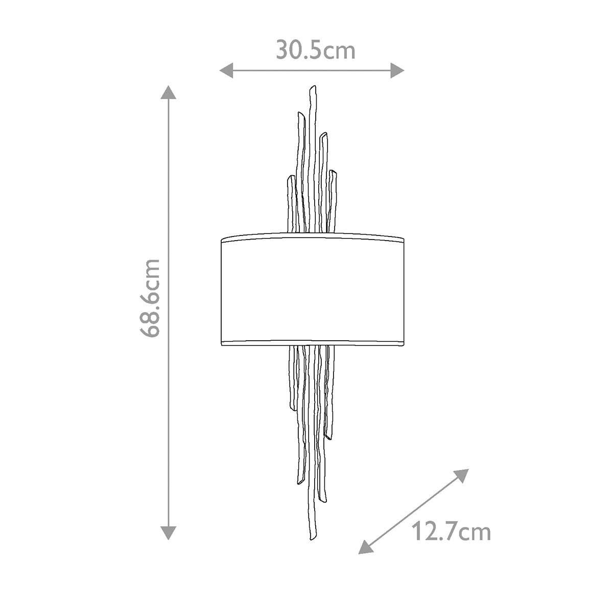 Бра с белым абажуром и элементами в виде натуральных веток Hinkley в Краснодаре