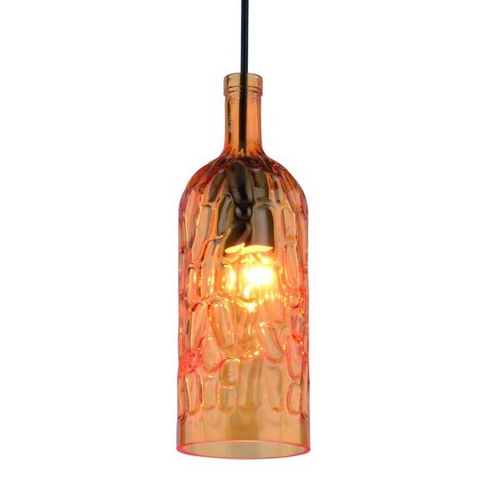 Подвесной светильник Geometry Glass Amber Bottle Pendant Янтарь (Amber) в Краснодаре | Loft Concept 