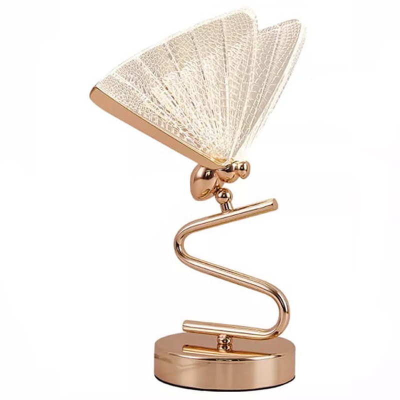 Ночник с Бабочкой Butterfly Table Lamp A Прозрачный Глянцевое золото в Краснодаре | Loft Concept 