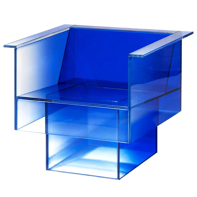 Дизайнерское Кресло Null Blue Glass Clear Armchair by Studio Buzao Прозрачный Синий Сапфирово-синий в Краснодаре | Loft Concept 