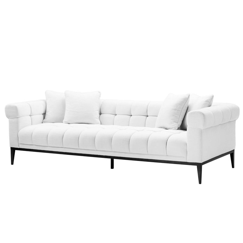 Диван Eichholtz Sofa Aurelio white Белый Черный в Краснодаре | Loft Concept 