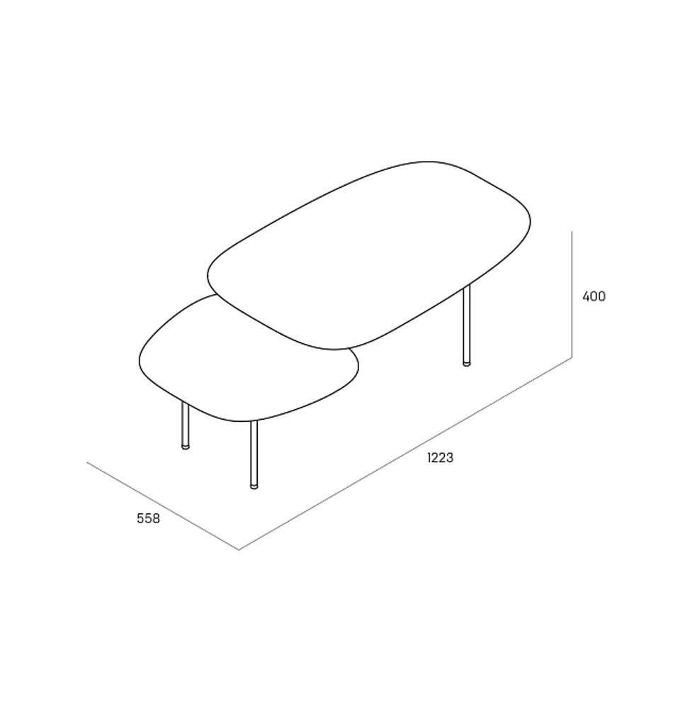 Step журнальный столик из натурального дуба и металла в Краснодаре