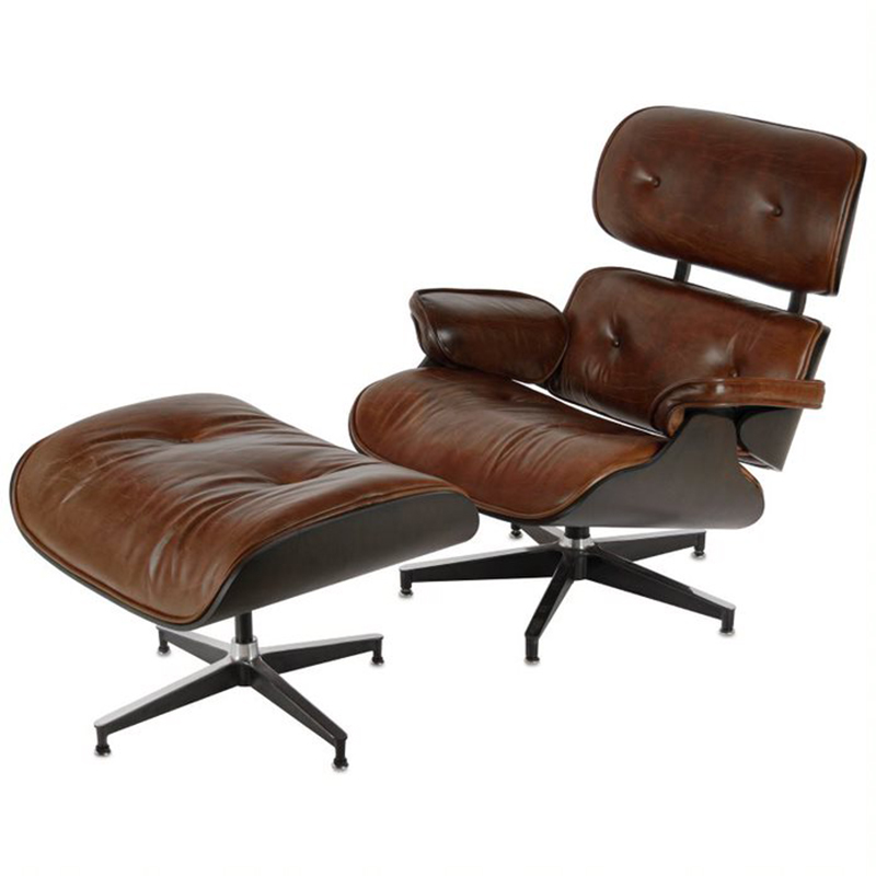 Кресло Eames Lounge Chair & Ottoman brown Коричневый в Краснодаре | Loft Concept 