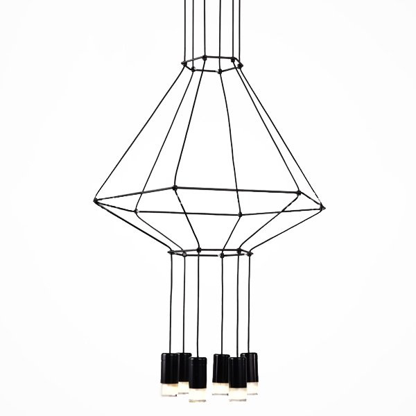 Vibia Wireflow Chandelier 0307 LED Suspension lam  Черный в Краснодаре | Loft Concept 