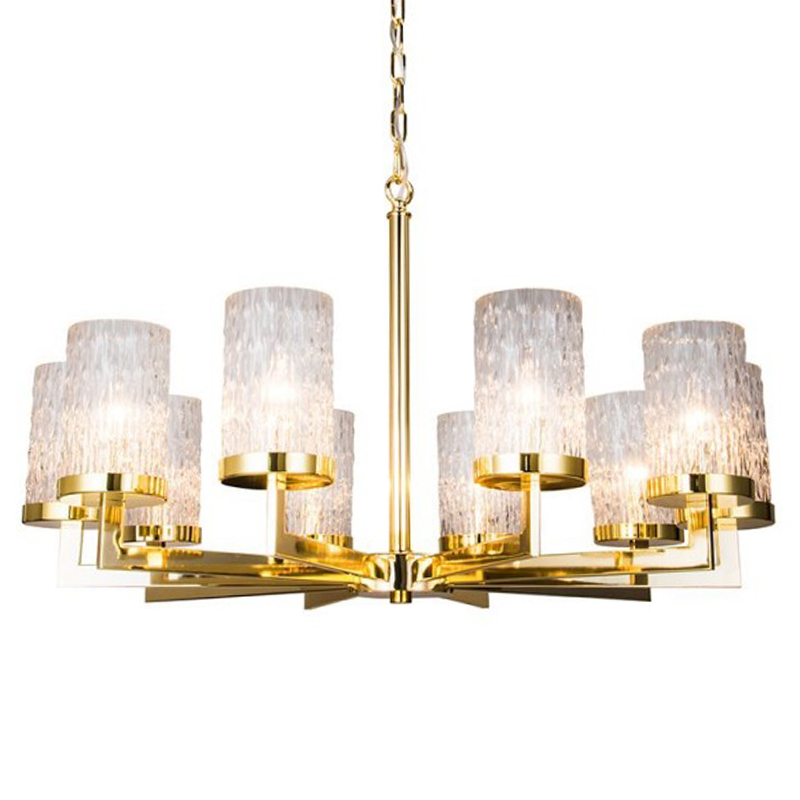 Люстра Estebe Glass Gold Chandelier 10 Прозрачный Золотой в Краснодаре | Loft Concept 