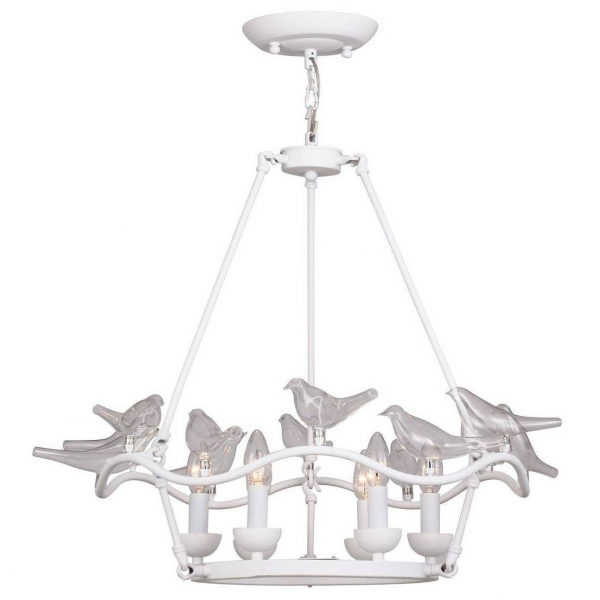 Люстра Dove Chandelier Glass Bird 6 White Белый в Краснодаре | Loft Concept 