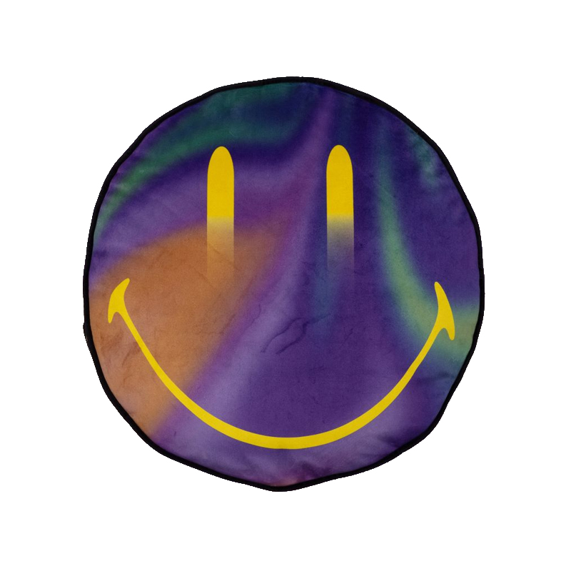 Подушка Gradient Cushion Smiley Желтый Черный Синий в Краснодаре | Loft Concept 