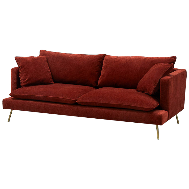 Диван Lambert Sofa Red Красный Красный Золотой в Краснодаре | Loft Concept 