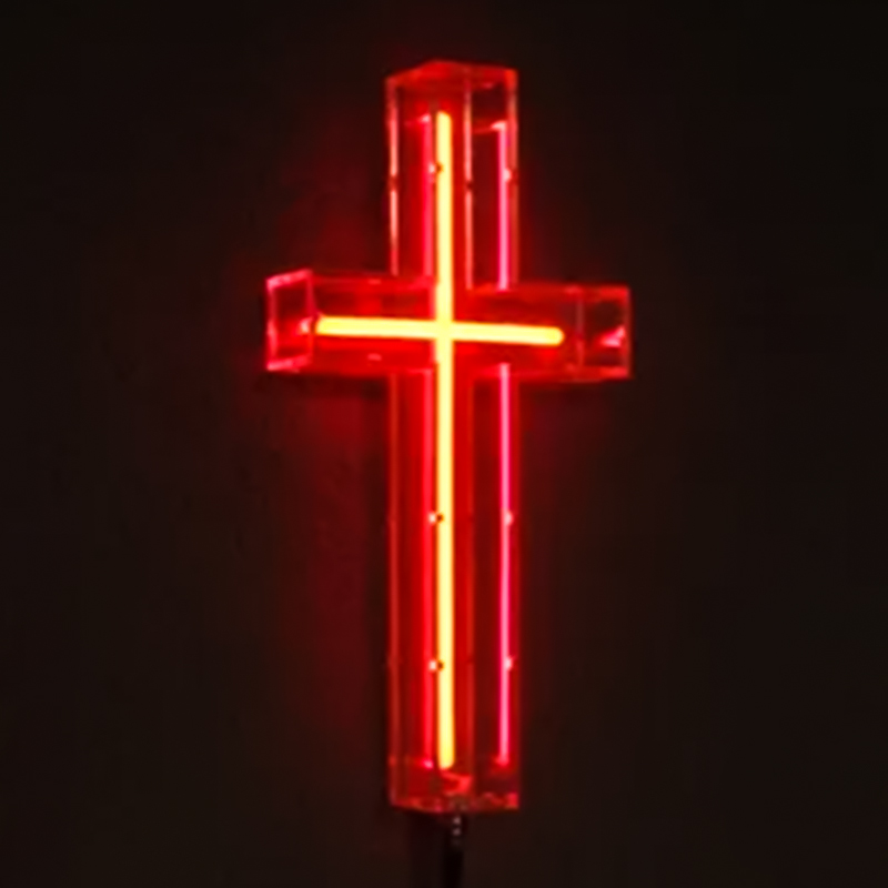 Неоновая настенная лампа Red Cross Neon Wall Lamp Красный Прозрачный в Краснодаре | Loft Concept 