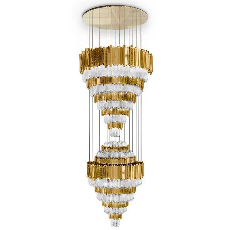 Люстра Luxxu Empire Chandelier XL Глянцевое золото Прозрачное Стекло в Краснодаре | Loft Concept 