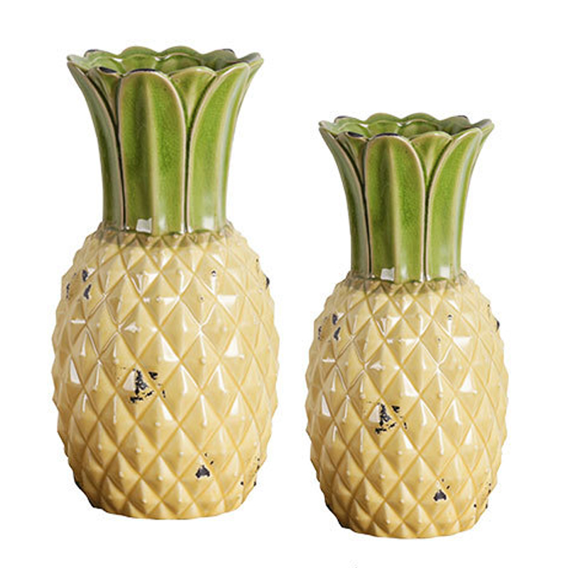 Ваза Pineapple Vase Желтый Зеленый шалфей в Краснодаре | Loft Concept 