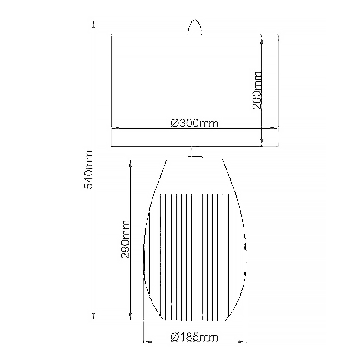 Настольная лампа с белым цилиндрическим абажуром и серебристым овальным основанием Quintiesse в Краснодаре