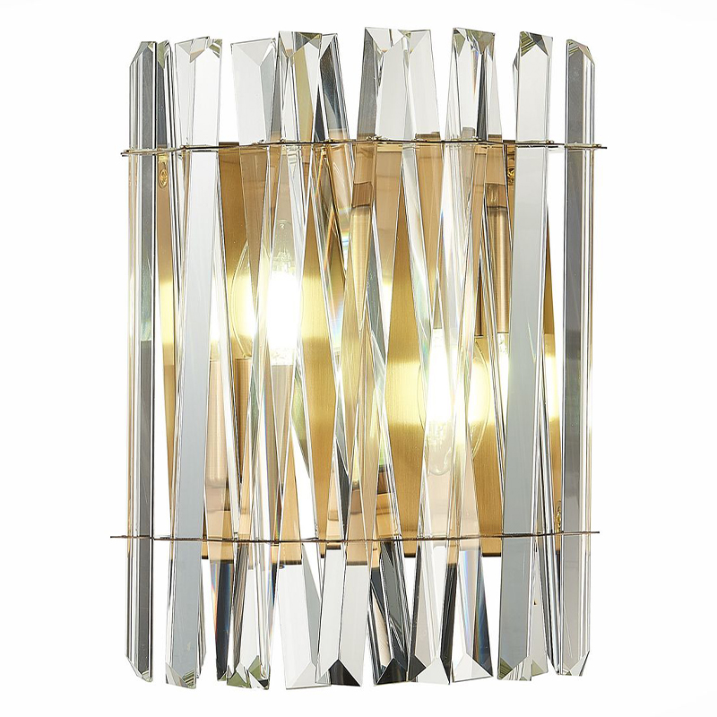 Бра Kaeden Glass Gold Wall Lamp Золотой Прозрачный в Краснодаре | Loft Concept 