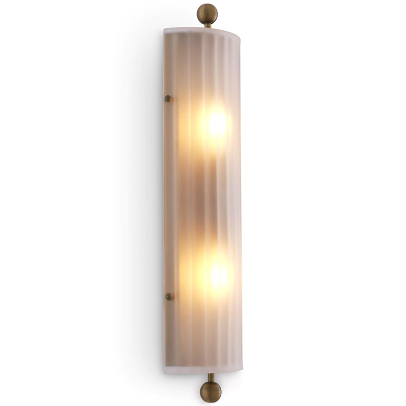 Бра Eichholtz Wall Lamp Juno Белое матовое стекло Латунь в Краснодаре | Loft Concept 