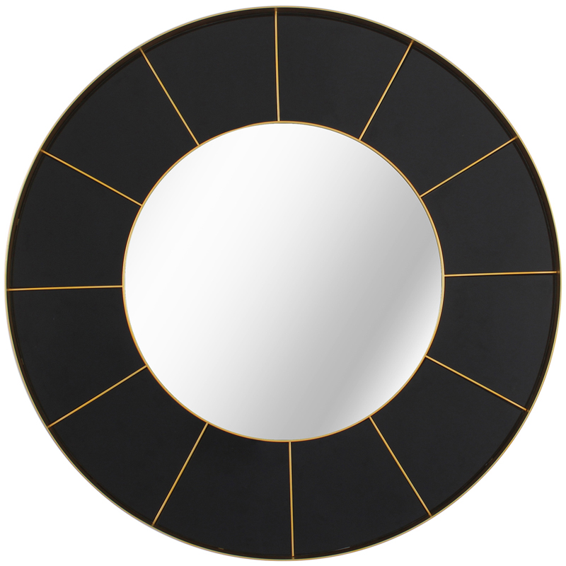 Зеркало Sectors Circle Mirror black  в Краснодаре | Loft Concept 