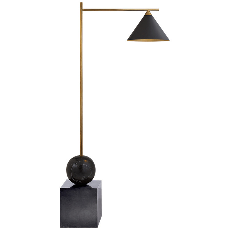 Торшер CLEO FLOOR LAMP Black Черный Латунь в Краснодаре | Loft Concept 