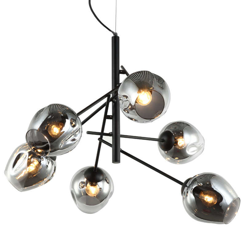 Люстра Branching Bubble Chandelier Vertical Gray Черный Серый (Gray) в Краснодаре | Loft Concept 