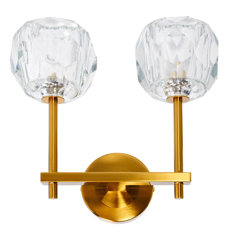 Бра RH Boule de Cristal Double Wall Lamp Gold матовое золото в Краснодаре | Loft Concept 