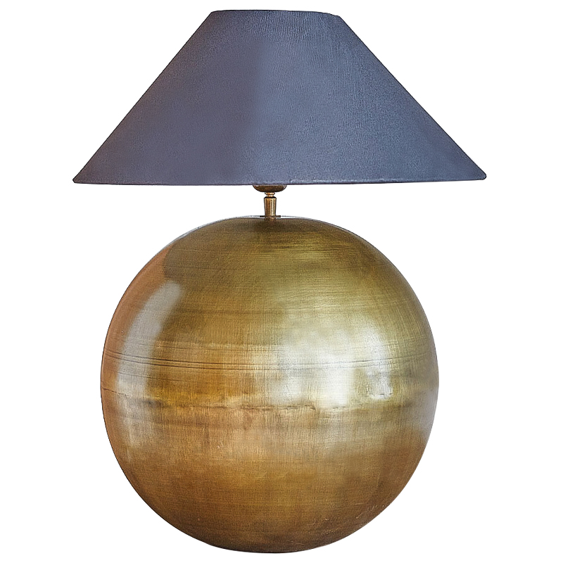 Настольная лампа с абажуром Metall Brass Ball Table Lamp Серый Латунь в Краснодаре | Loft Concept 