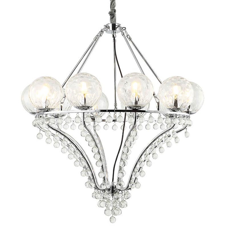 Люстра Melaine Chandelier chrome Хром Прозрачный (Transparent) в Краснодаре | Loft Concept 