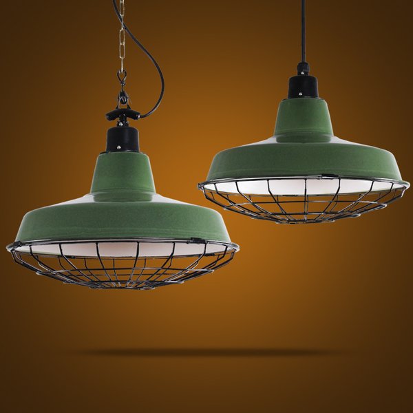 Подвесной светильник Loft Ber Cage Green Pendant Зеленый в Краснодаре | Loft Concept 