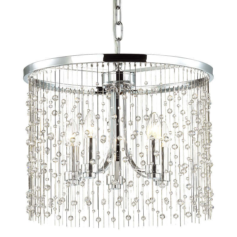 Люстра Hailstorm Rain Chandelier chrome Прозрачный (Transparent) Хром в Краснодаре | Loft Concept 