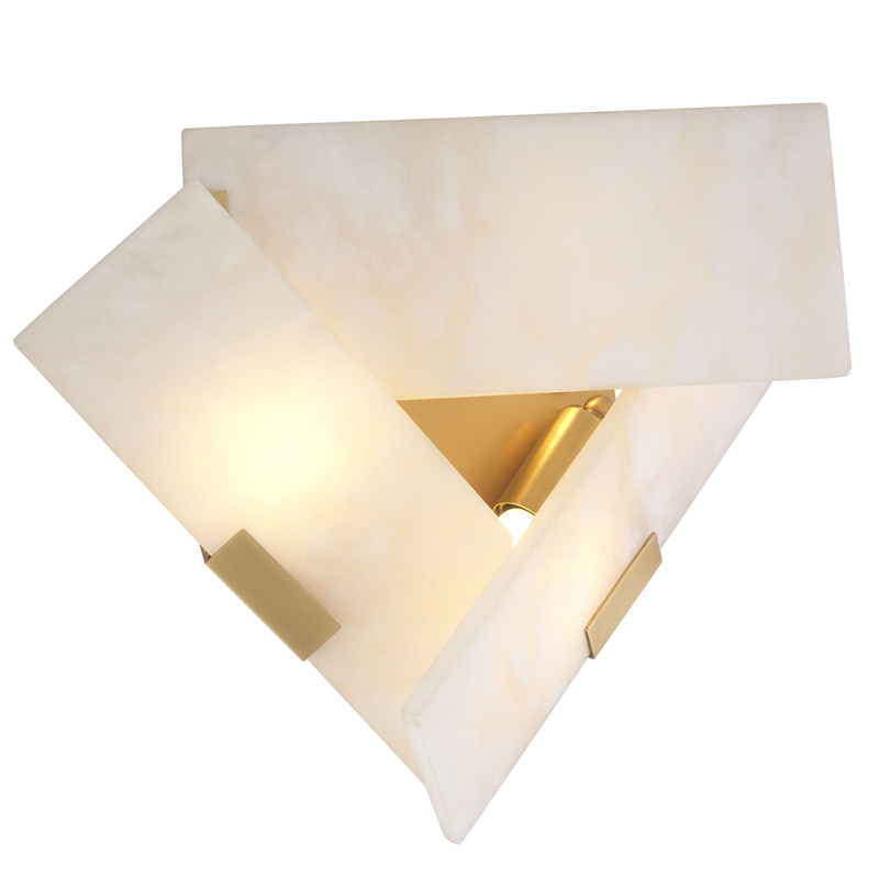 Бра Eichholtz Wall Lamp Bella Bianco Латунь Белый в Краснодаре | Loft Concept 