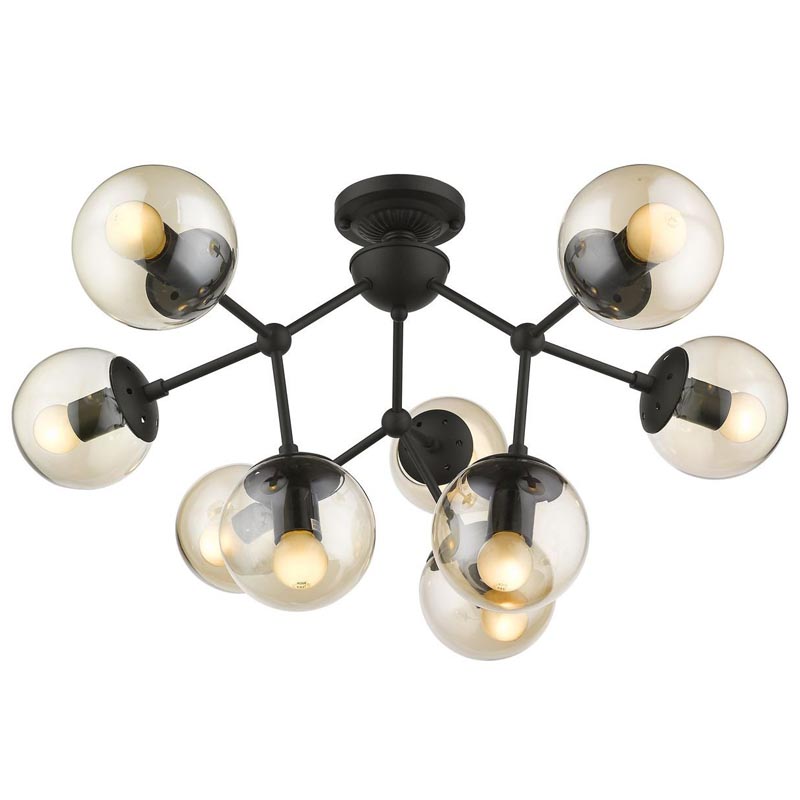 Потолочный светильник Ceiling Lamp Modo 9 black Черный Янтарный в Краснодаре | Loft Concept 