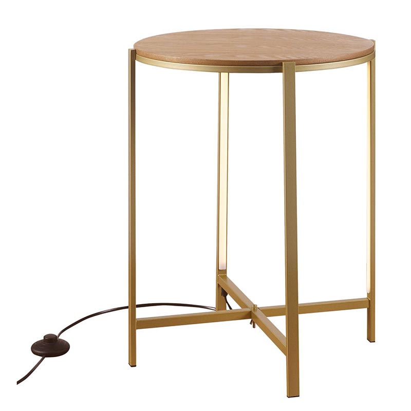 Приставной стол Kelin Side Table Bronze LED Бронза Древесина в Краснодаре | Loft Concept 