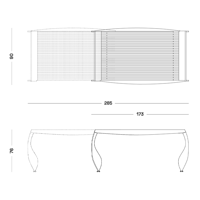 Дизайнерский раздвижной обеденный стол Poltronova Split Dining Table в Краснодаре