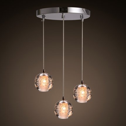 Люстра Bocci 14.3 Three Pendant Led Crystal Glass Ball 3 Прозрачный (Transparent) в Краснодаре | Loft Concept 