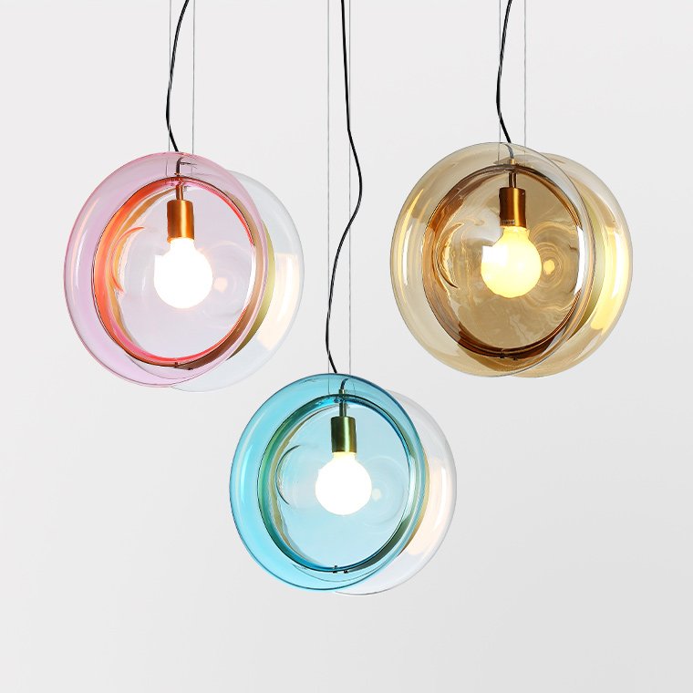 Подвесной светильник PENDANT LIGHT Bomma ORBITAL Прозрачный (Transparent) Янтарь (Amber) Розовый (Rose) Бирюзовый Синий в Краснодаре | Loft Concept 