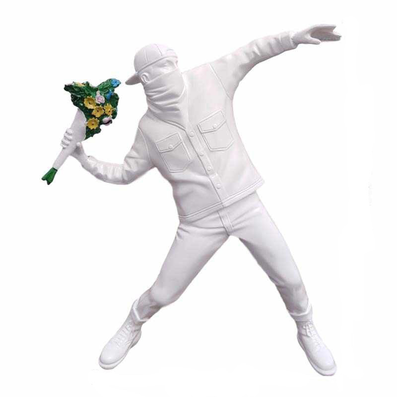 Статуэтка Banksy Flower Thrower White   Белый в Краснодаре | Loft Concept 