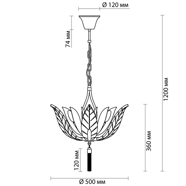 Люстра Glass Petals Chandelier 50 в Краснодаре