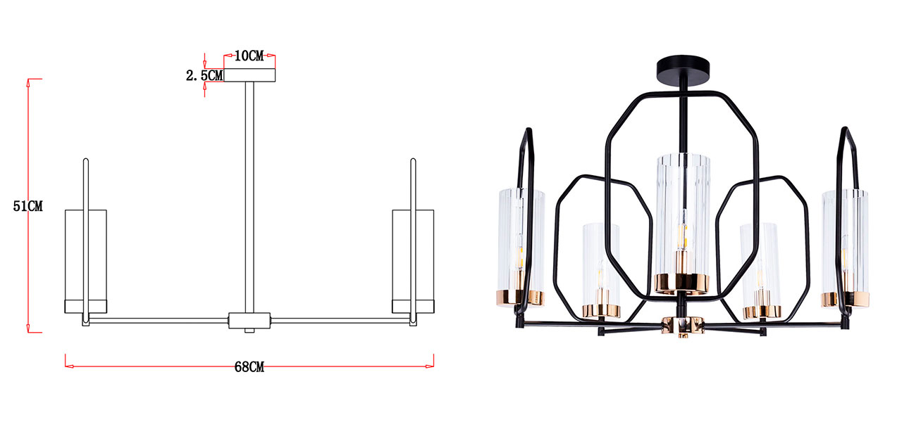 Люстра дизайнерская Daniel 5 - фото №1