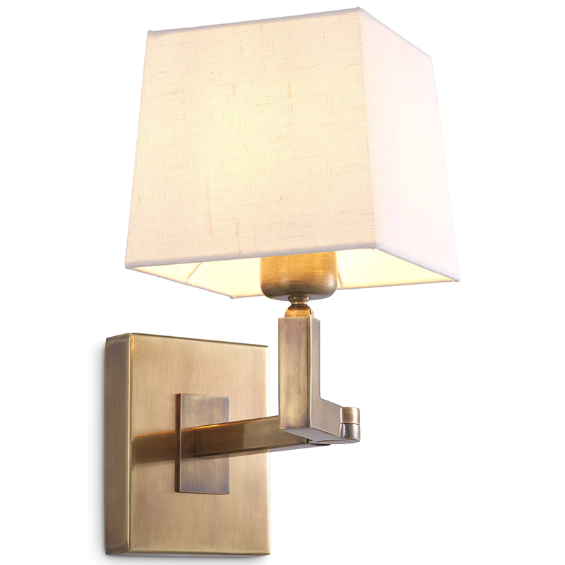 Бра Eichholtz Wall Lamp Cambell Brass Белый Винтажная латунь в Краснодаре | Loft Concept 