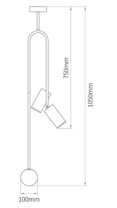 Потолочный светильник Ando Wooden Metal Brass Light 3 плафона в Краснодаре