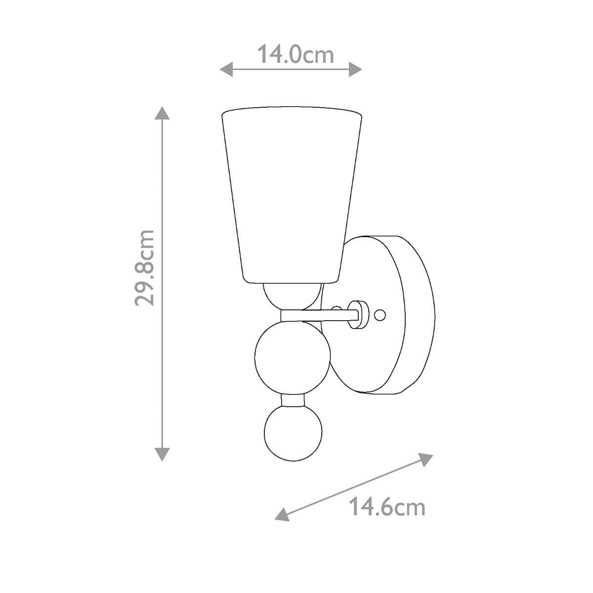 Бра с белым матовым стеклянным плафоном и тремя декоративными шарами Hinkley в Краснодаре