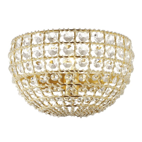 Бра Casbah Crystal Wall Lamp Gold Прозрачный Глянцевое золото в Краснодаре | Loft Concept 