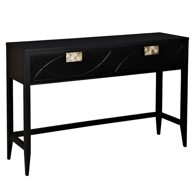 Консоль Amelie Black Console Черный Золотой в Краснодаре | Loft Concept 