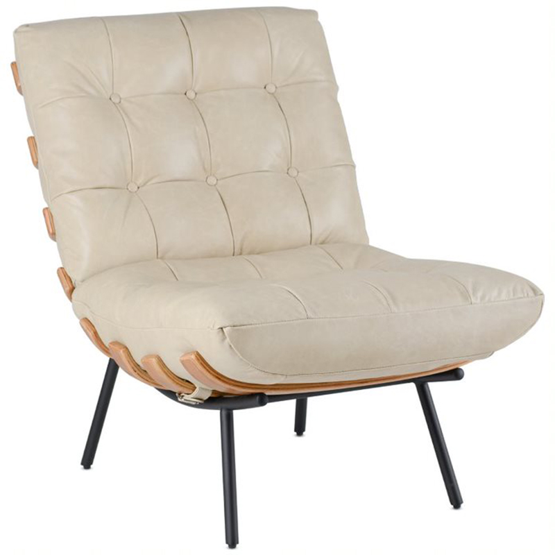 Кресло Philbert Chair beige leather Бежевый в Краснодаре | Loft Concept 