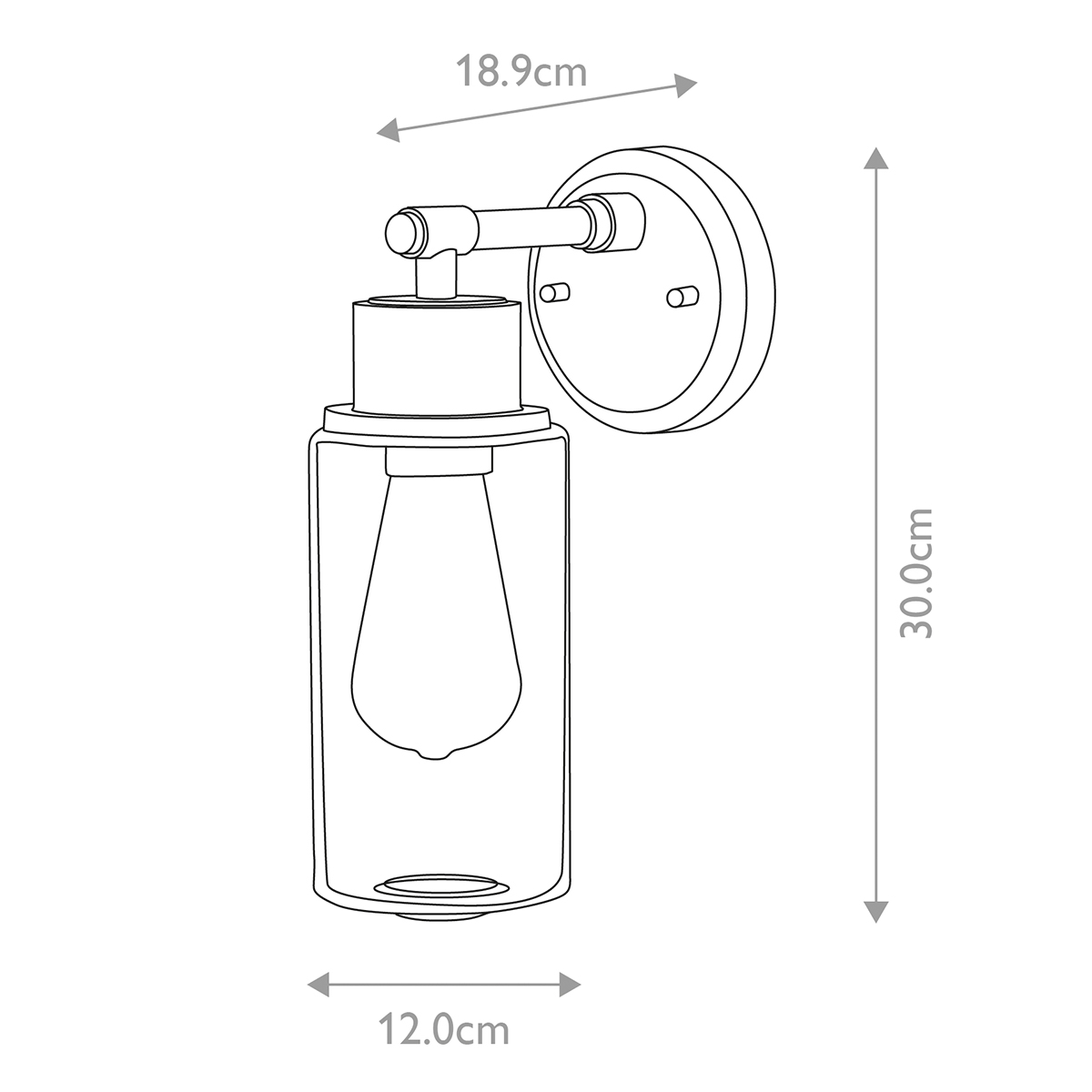 Бра с цилиндрическим прозрачным плафоном из стекла с пузырьками Elstead Lighting в Краснодаре